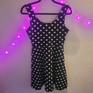 Blk Polka Dot Dress